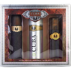 CUBA GOLD by Cuba - EDT SPRAY 3.3 OZ & AFTERSHAVE SPRAY 3.3 OZ & BODY SPRAY 6.6 OZ