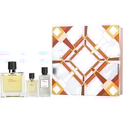 TERRE D'HERMES by Hermes - PARFUM SPRAY 2.5 OZ & AFTERSHAVE LOTION 1.35 OZ & PARFUM SPRAY 0.42 OZ MINI