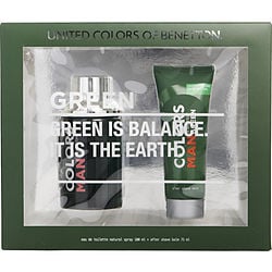 COLORS DE BENETTON GREEN by Benetton - EDT SPRAY 3.4 OZ & AFTERSHAVE BALM
