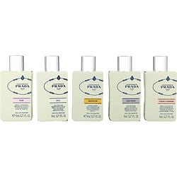 PRADA INFUSION VARIETY by Prada - 5 PIECE MINI VARIETY WITH IRIS & IRIS CEDRE & FLEUR D'ORANGER & ROSE & MANDARINE AND ALL ARE EAU DE PARFUM 0.27 OZ MINI
