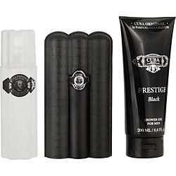 CUBA PRESTIGE BLACK by Cuba - EDT SPRAY 3 OZ & AFTERSHAVE SPRAY 3.3 OZ & SHOWER GEL 6.6 OZ
