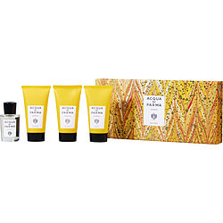 ACQUA DI PARMA COLLEZIONE BARBIERE by Acqua di Parma - EAU DE COLOGNE 0.67 OZ & FACE WASH 1.35 OZ & SHAVING CREAM 1.35 OZ & FACE CREAM 1.35 OZ - DebStella