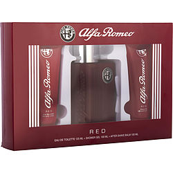ALFA ROMEO RED by Alfa Romeo - EDT SPRAY 4.2 OZ & AFTERSHAVE BALM 3.4 OZ & SHOWER GEL 3.4 OZ