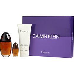 OBSESSION by Calvin Klein - EAU DE PARFUM SPRAY 3.4 OZ & BODY LOTION 6.7 OZ & EAU DE PARFUM SPRAY 0.5 OZ MINI