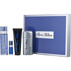 PARIS HILTON MAN by Paris Hilton - EDT SPRAY 3.4 OZ & HAIR AND BODY WASH 3 OZ & DEODORANT STICK ALCOHOL FREE 2.75 OZ & EDT SPRAY 0.34 OZ MINI