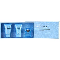VERSACE MAN EAU FRAICHE by Gianni Versace - EDT 0.17 OZ MINI & AFTERSHAVE BALM 0.8 OZ & SHOWER GEL 0.8 OZ