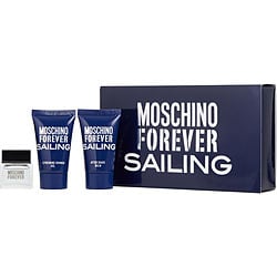 MOSCHINO FOREVER SAILING by Moschino - EDT 0.12 OZ MINI & AFTERHAVE BALM 0.8 OZ & SHOWER GEL 0.8 OZ