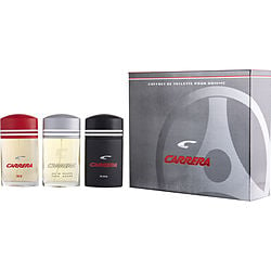 CARRERA VARIETY by Muelhens - 3 PIECE MENS VARIETY WITH CARRERA BLACK & CARREREA RED & CARRERA AND ALL ARE EDT SPRAYS 3.4 OZ