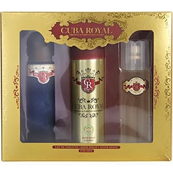 CUBA ROYAL by Cuba - EDT SPRAY 3.4 OZ & AFTERSHAVE 3.4 OZ & BODY SPRAY 6.6 OZ