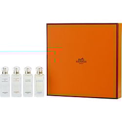 HERMES VARIETY by Hermes - 4 PIECE MINI VARITY WITH UN JARDIN EN MEDITERRANEE & LE JARDIN DE MONSIEUR LI & UN JARDIN SUR LE NIL & UN JARDIN SUR LA LAGUNE AND ALL ARE EDT 0.25 OZ