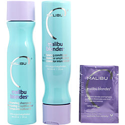 Malibu Hair Care by Malibu Hair Care - SET-MALIBU BLONDES ENHANCING KIT WITH SHAMPOO 9 OZ & CONDITIONER 9 OZ & HAIR REMEDY 0.17 OZ (4 PACKETS) - U