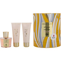 ACQUA DI PARMA ROSA NOBILE by Acqua di Parma - EAU DE PARFUM SPRAY 3.4 OZ & BODY CREAM 2.5 OZ & BATH AND SHOWER GEL 2.5 OZ (EMILIO PUCCI EDITION) - DebStella