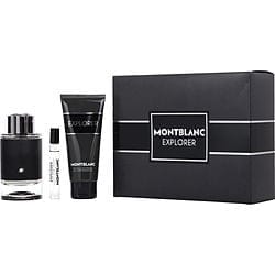 MONT BLANC EXPLORER by Mont Blanc - EAU DE PARFUM SPRAY 3.3 OZ & SHOWER GEL 3.3 OZ & EAU DE PARFUM 0.25 OZ MINI