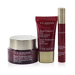 Clarins by Clarins - Super Restorative Collection: Day Cream 50ml+Night Cream 15ml+ Remodelling Serum 10ml+ Bag