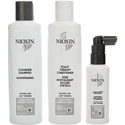 NIOXIN by Nioxin - SET-3 PIECE FULL KIT SYSTEM 1 WITH CLEANSER SHAMPOO 5 OZ & SCALP THERAPY CONDITIONER 5 OZ & SCALP TREATMENT 1.7 OZ
