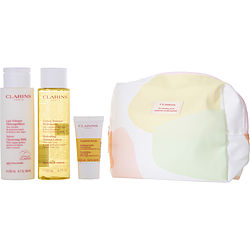 Clarins by Clarins - Cleansing Milk 200ml + Toning Lotion 200ml + Comfort Scrub 15ml