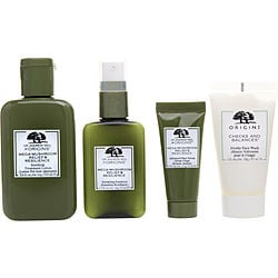 Origins by Origins - Shroom-Tastic Mega-Mushroom Set: Relief & Resilience Soothing Treatment Lotion 100ml + Fortifying Emulsion 50ml + Advanced Face Serum 15ml + Checks & Balances Frothy Face Wash 30ml --4pcs