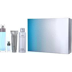 PERRY ELLIS 360 by Perry Ellis - EDT SPRAY 3.4 OZ & SHOWER GEL 3 OZ & DEODORANT BODY SPRAY 6 OZ & EDT SPRAY 0.25 OZ MINI