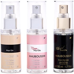 MAUBOUSSIN VARIETY by Mauboussin - POUR ELLE & ELIXIR POUR ELLE & ROSE POUR ELLE AND ALL ARE PERFUMED BODY MIST 1.7 OZ