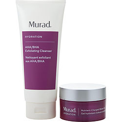 Murad by Murad - Smooth + Replenish Set: AHA/BHA Cleanser 200ml + Nutrient Charged Water Gel 50ml