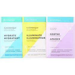 Patchology by Patchology - FlashMasque 5 Minute Sheet Mask - Perfect Weekend Sheet Mask Kit: (Hydrate, Illuminate, Soothe)