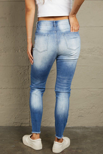 Baeful Faded Mid High Rise Jeans