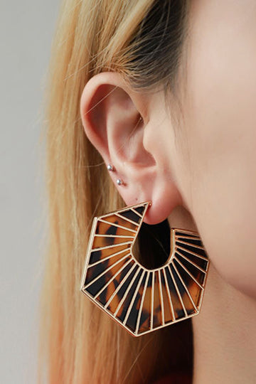 gold geometric earrings, geometric hoop earrings rectangle earrings, geometric drop earrings